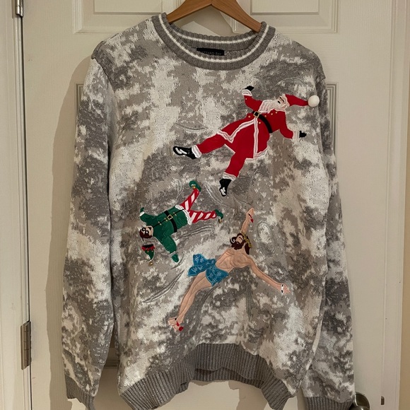 Men Ugly Christmas Sweater Blizzard Bay Men's Santa Conga Line